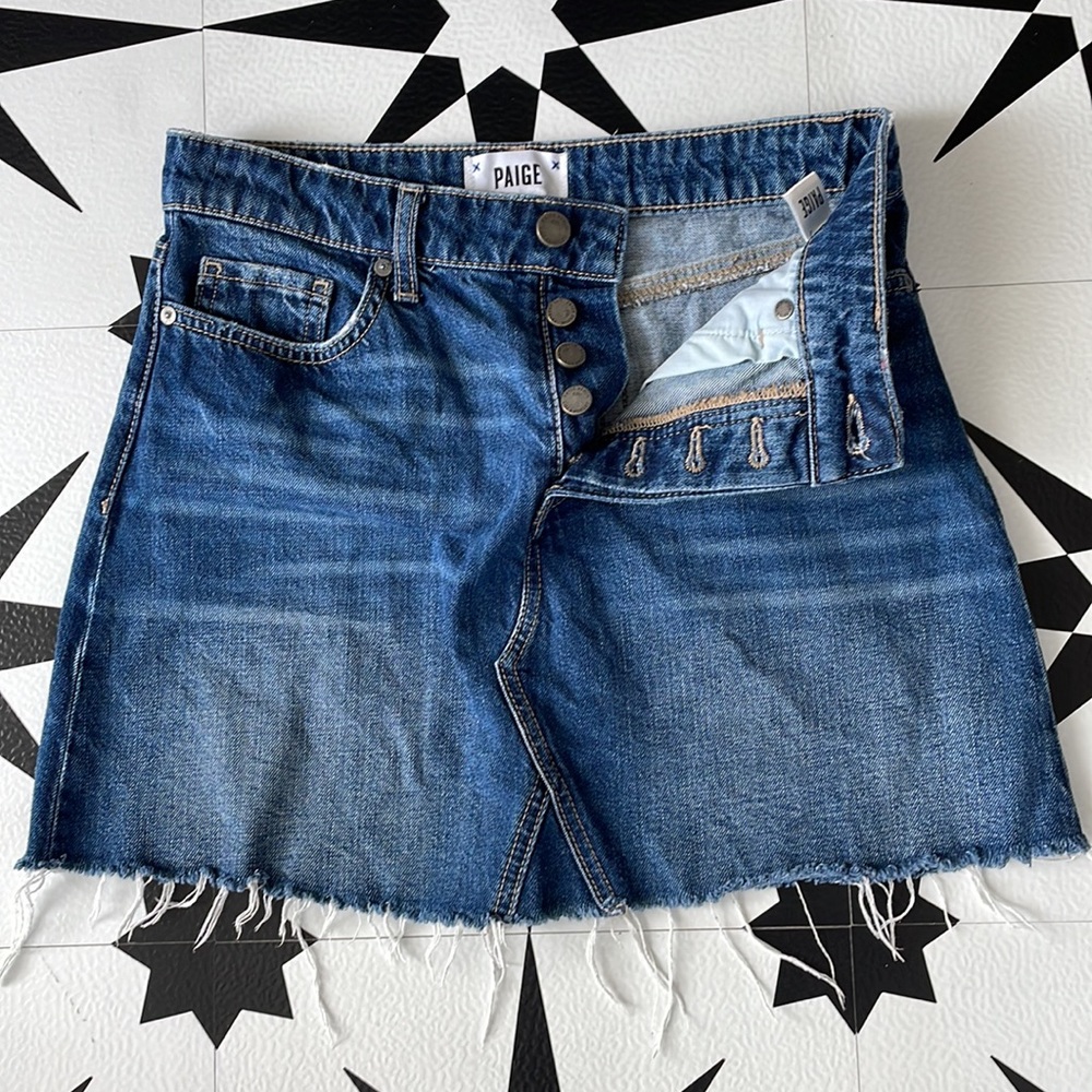 PAIGE Aideen Denim Skirt